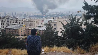 Blick auf die iranische Hauptstadt im Krieg