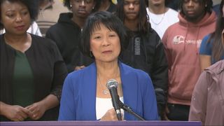 Olivia Chow speaks to reporters on Thursday Oct. 15, 2026 (CP24 photo)