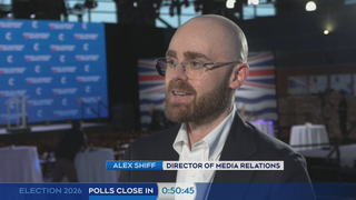 Conservative Party of B.C. media relations director Alex Shiff speaks to CTV News on election night.