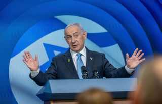 Benjamin Netanyahu bei einer Pressekonferenz im Dezember 2025