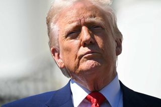 Donald Trump am Weißen Haus am Mittwoch
