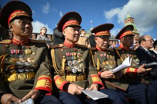 Nordkoreanische Soldaten bei der Parade in Moskau