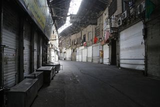 Der sonst so belebte Große Basar in Teheran
