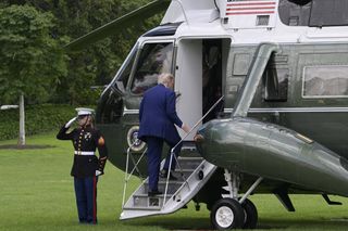 Trump am Freitag beim Abflug vom Weißen Haus