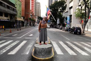 Maduro-Unterstützerin am Samstag in Caracas