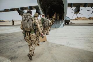 Bundeswehrsoldaten auf dem Stützpunkt al-Azraq im Jahr 2023