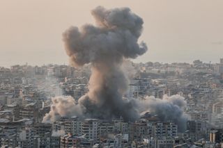 Rauchwolke in Beirut nach einem israelischen Angriff