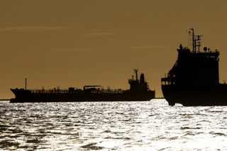 Ein Öltanker vor Südfrankreich