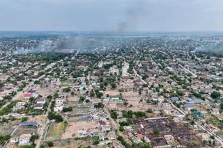 Ein undatiertes Bild von der Stadt Oleschky aus einem Video, das am 22. September von der Ukraine zur Verfügung gestellt wurde.