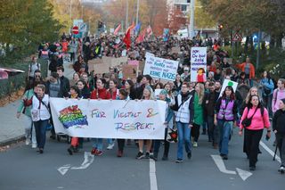 Proteste am Dienstag gegen den Auftritt des Thüringer AfD-Vorsitzenden in einem Stadtteilzentrum in Jena