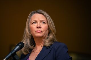 Ontario NDP Leader Marit Stiles speaks to media at Queen’s Park in Toronto, on Thursday, April 3, 2025. THE CANADIAN PRESS/Laura Proctor