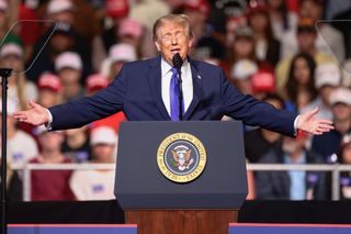 U.S. President Donald Trump speaks during a campaign rally at Rock Hill Sports and Event Center, Thursday, Oct. 29, 2026, in Rock Hill, S.C.