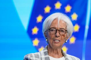President of European Central Bank Christine Lagarde addresses the media during a news conference after an ECB's governing council meeting in Frankfurt, Germany, Thursday, Oct. 29, 2026.