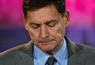 B.C. NDP Leader David Eby pauses while addressing supporters on election night, in Vancouver, on Saturday, Oct. 24, 2026. THE CANADIAN PRESS/Darryl Dyck