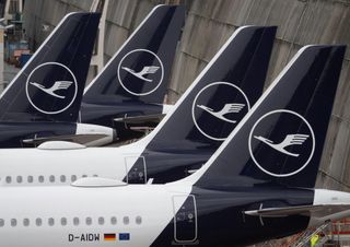 Passagiermaschinen der Lufthansa in Frankfurt