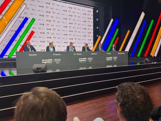 Bild von der Pressekonferenz des DOSB