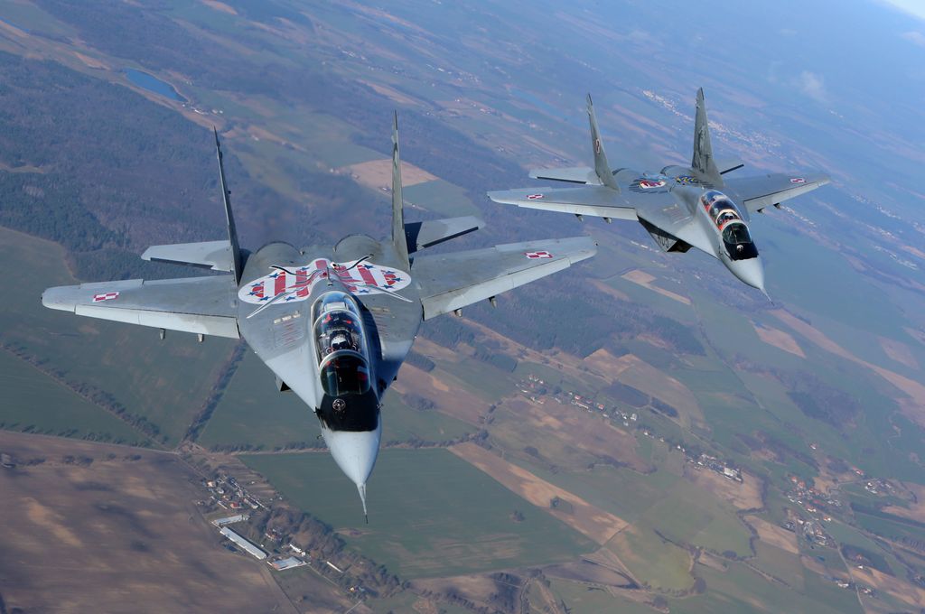 Zwei MIG-29-Jets der polnischen Luftstreitkräfte